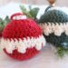 Snowdrop Christmas Ball Ornament - Crochet Pattern - two samples feature image