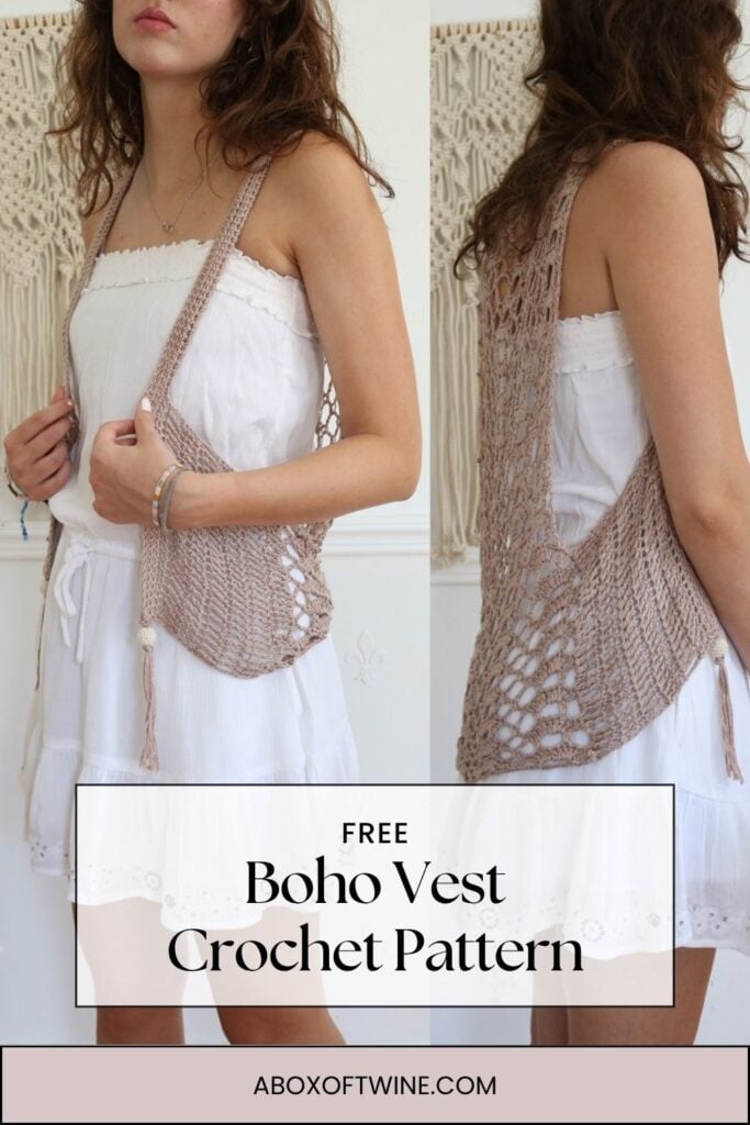 Boho Vest Crochet Pattern - Pin A