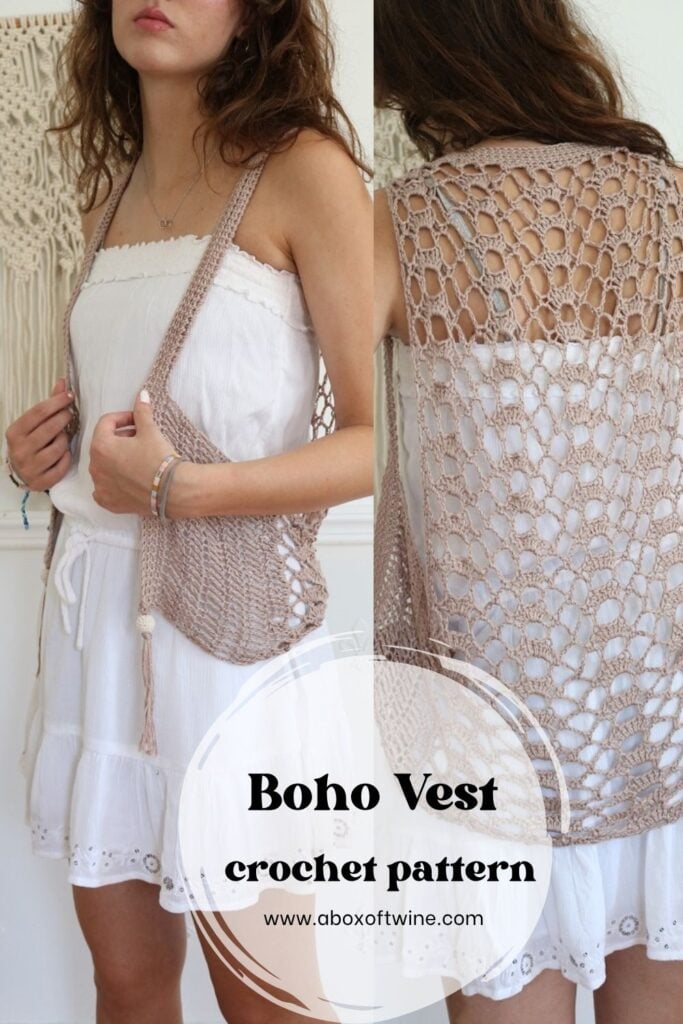 Boho Vest Crochet Pattern - Pin B