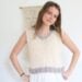 woman wearing cotton knit top