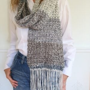Mandala Ombre Crochet Scarf Pattern - featured image