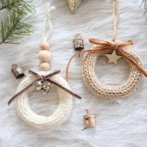 Hygge Wreath Ornament Knitting Pattern - feature image bigger