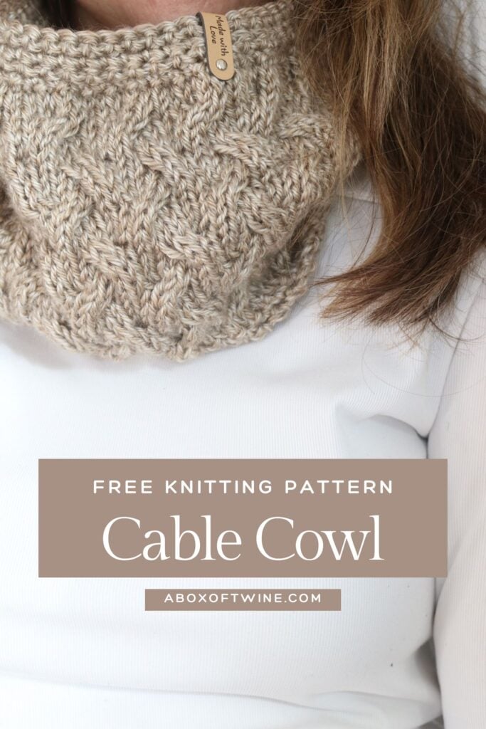 Heartland Cable Cowl Knitting Pattern - Pin B