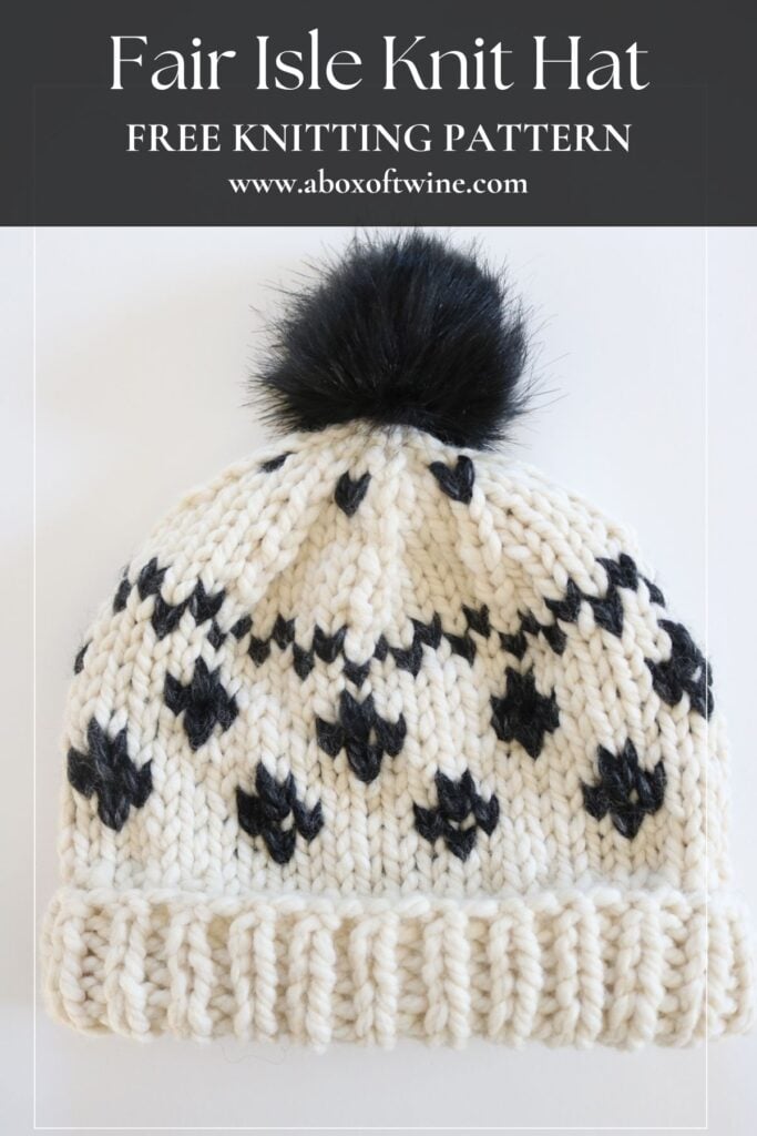 Fair Isle Hat Knit Pattern - Pin D