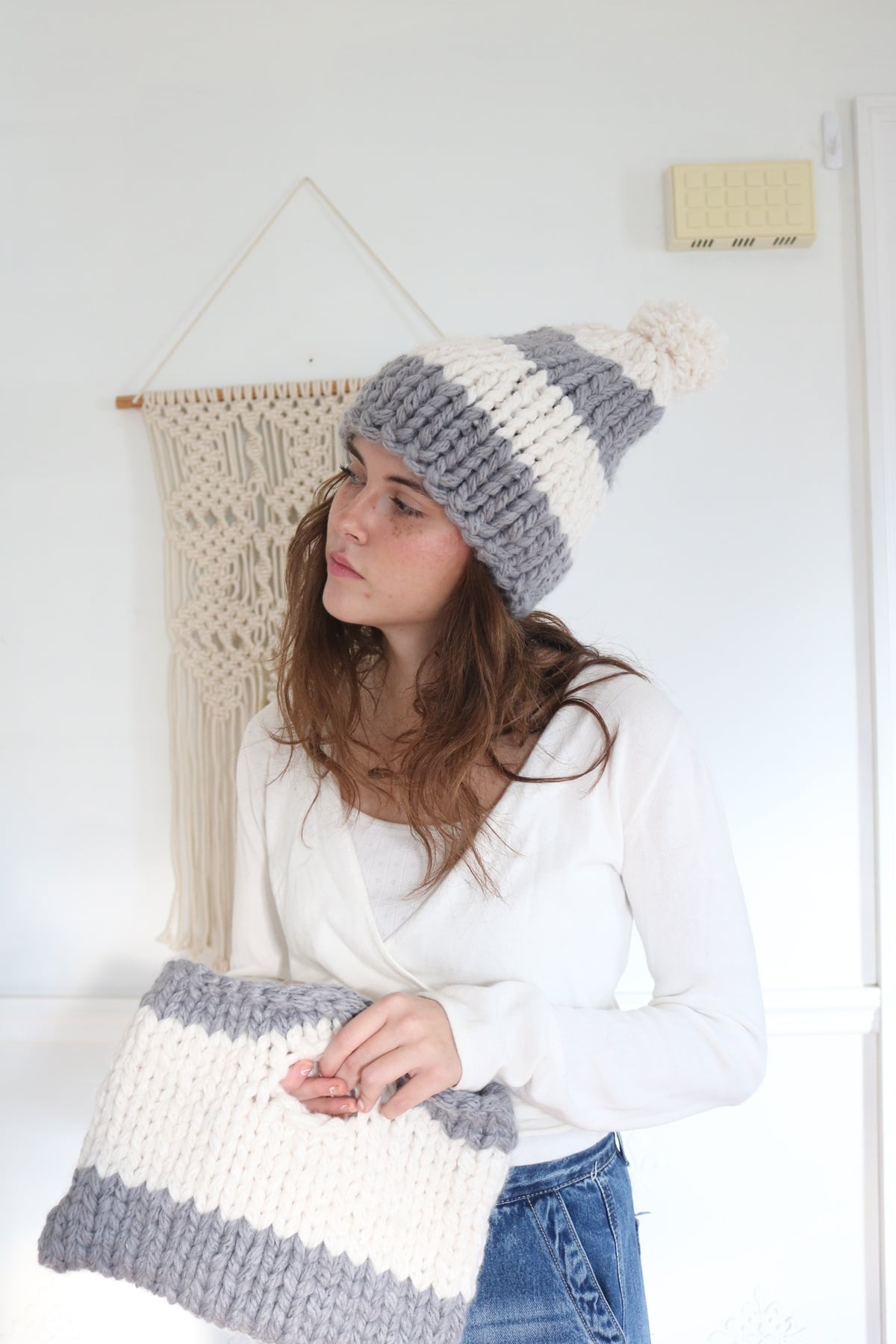 Knit Striped Hat and Bag Patterns - Image 3