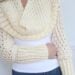 Sweater Scarf Crochet Pattern - wearing front 6