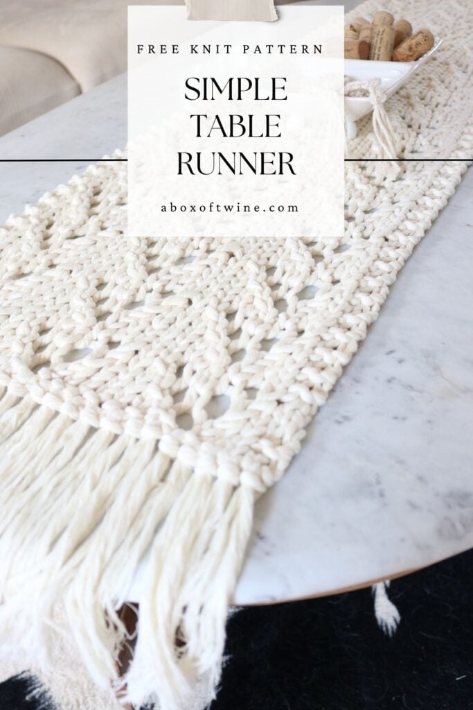 Boho table runner on table pin