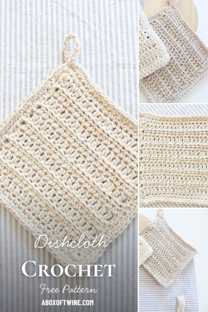 crochet cotton dish cloths on table