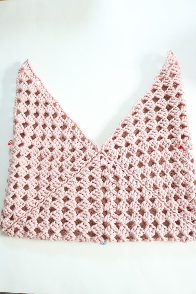 granny square crochet bag - seamed together