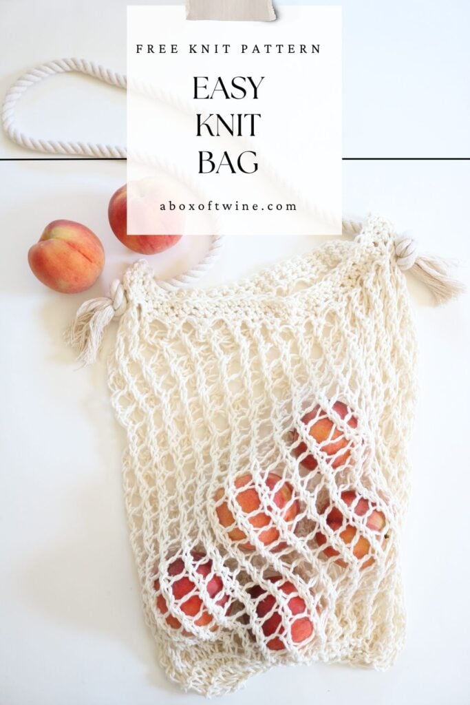 knit market bag pin