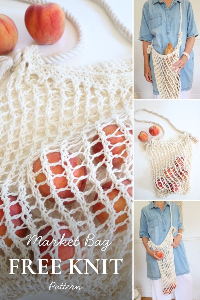 knit market bag pin