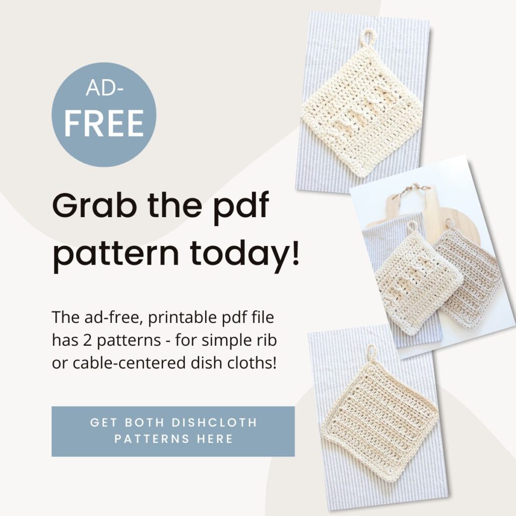 Promote crochet ribbed dish cloths