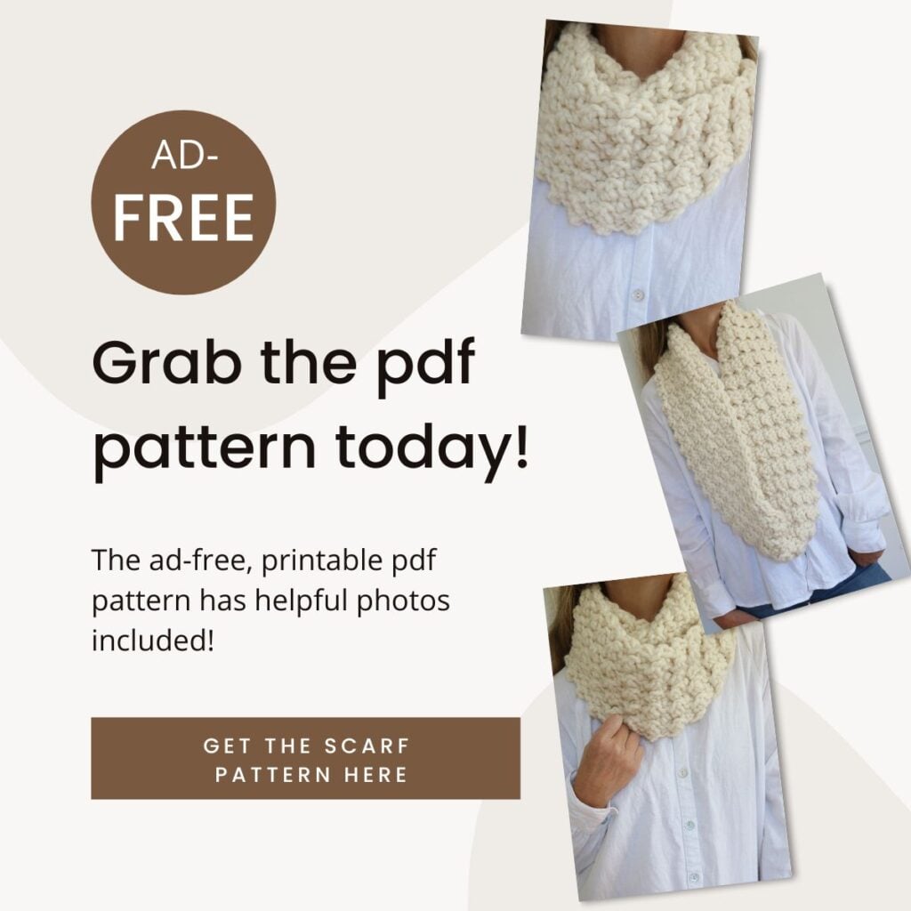 Promote crochet chunky infinity scarf