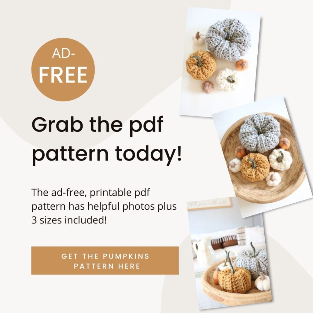 Promote crochet cozy pumpkins